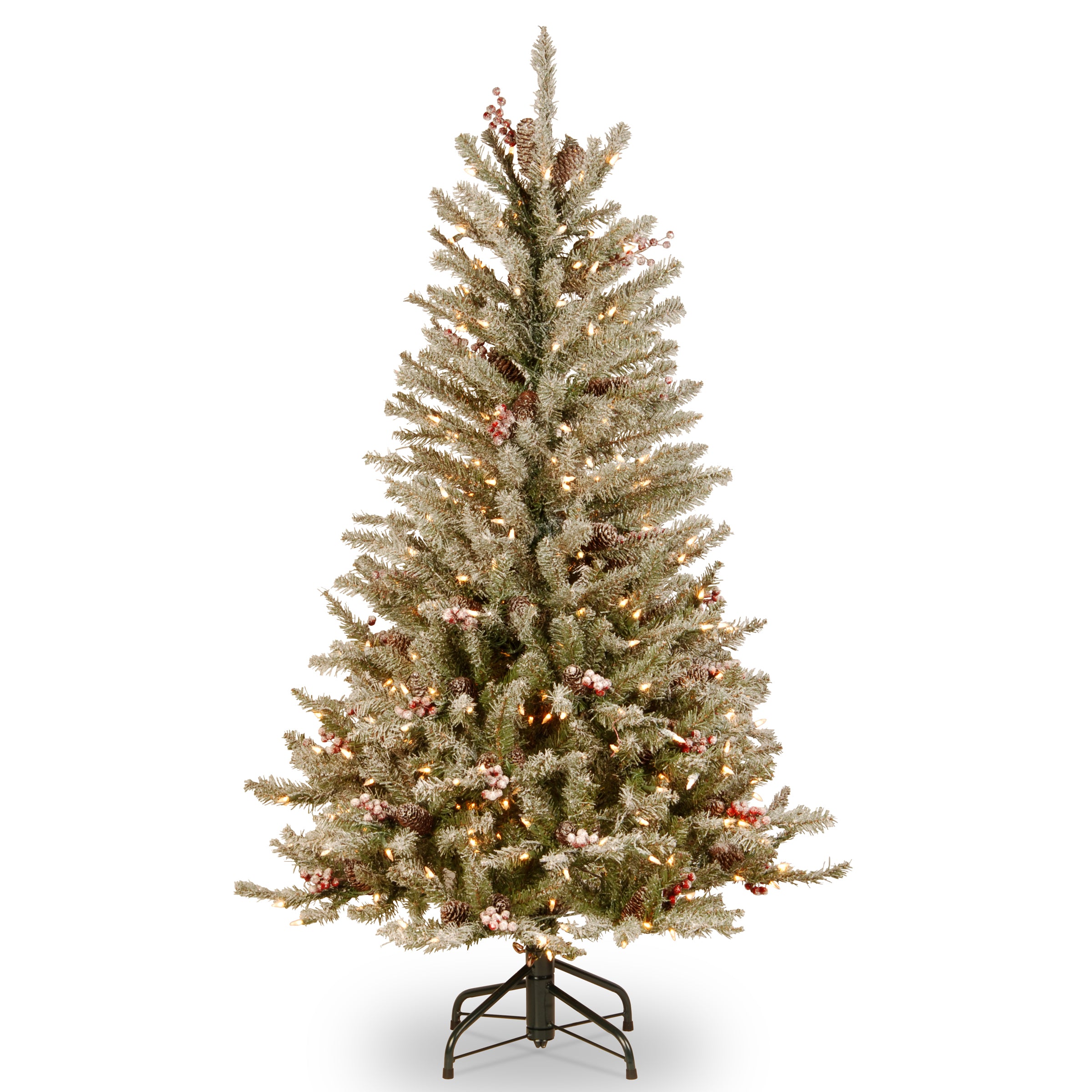 4.5 ft. Pre-Lit Dunhill Fir Slim Tree with Clear Lights, Plug-In